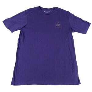Travis Mathew Purple Front and Back Graphic T Shirt Pima Cotton Medium